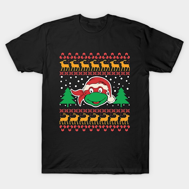 Christmas Pattern Turtle Santa T-Shirt by ThyShirtProject - Affiliate